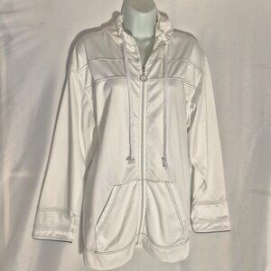 BEAUXART sportswear hooded athletic jacket, white from Europe in size XL